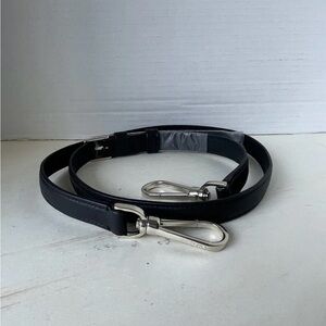 🖤 KATE SPADE Black Genuine Leather Silver Hardwear Purse Strap Replacement NEW